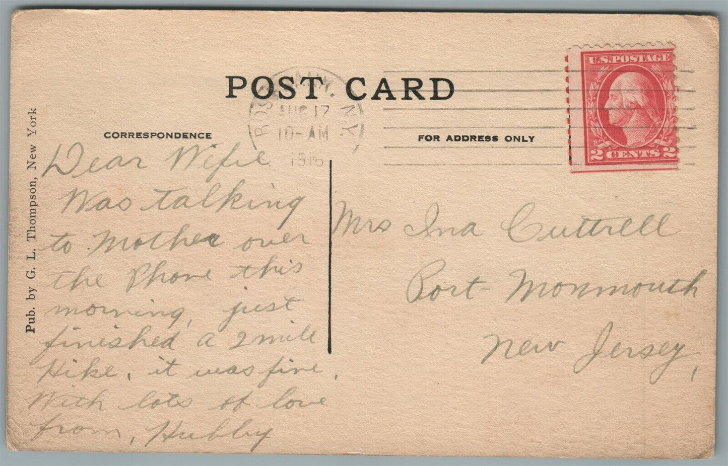 FT. WADSWORTH NY CAMP HEADQUARTERS ANTIQUE POSTCARD