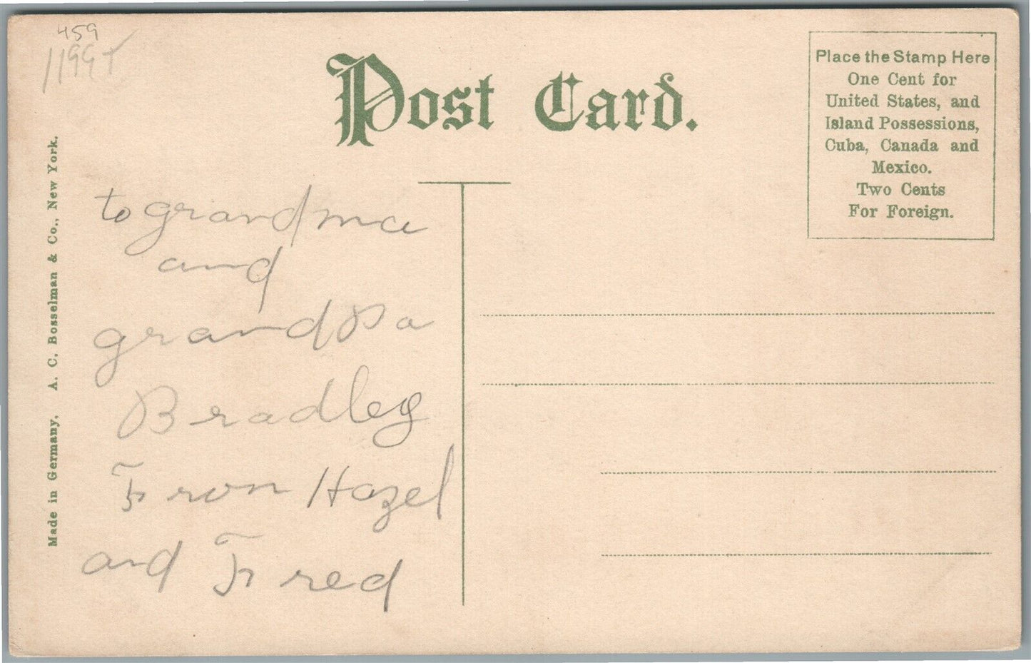 SAGINAW MI WASHINGTON AVENIUE ANTIQUE POSTCARD