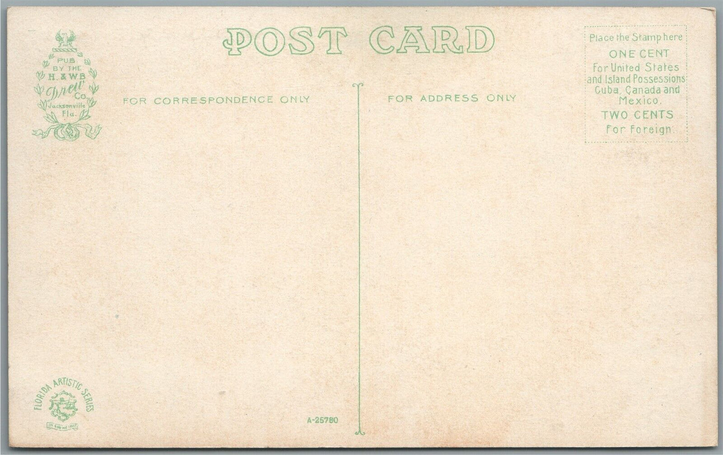 SEA BREEZE FL BOULEVARD ANTIQUE POSTCARD