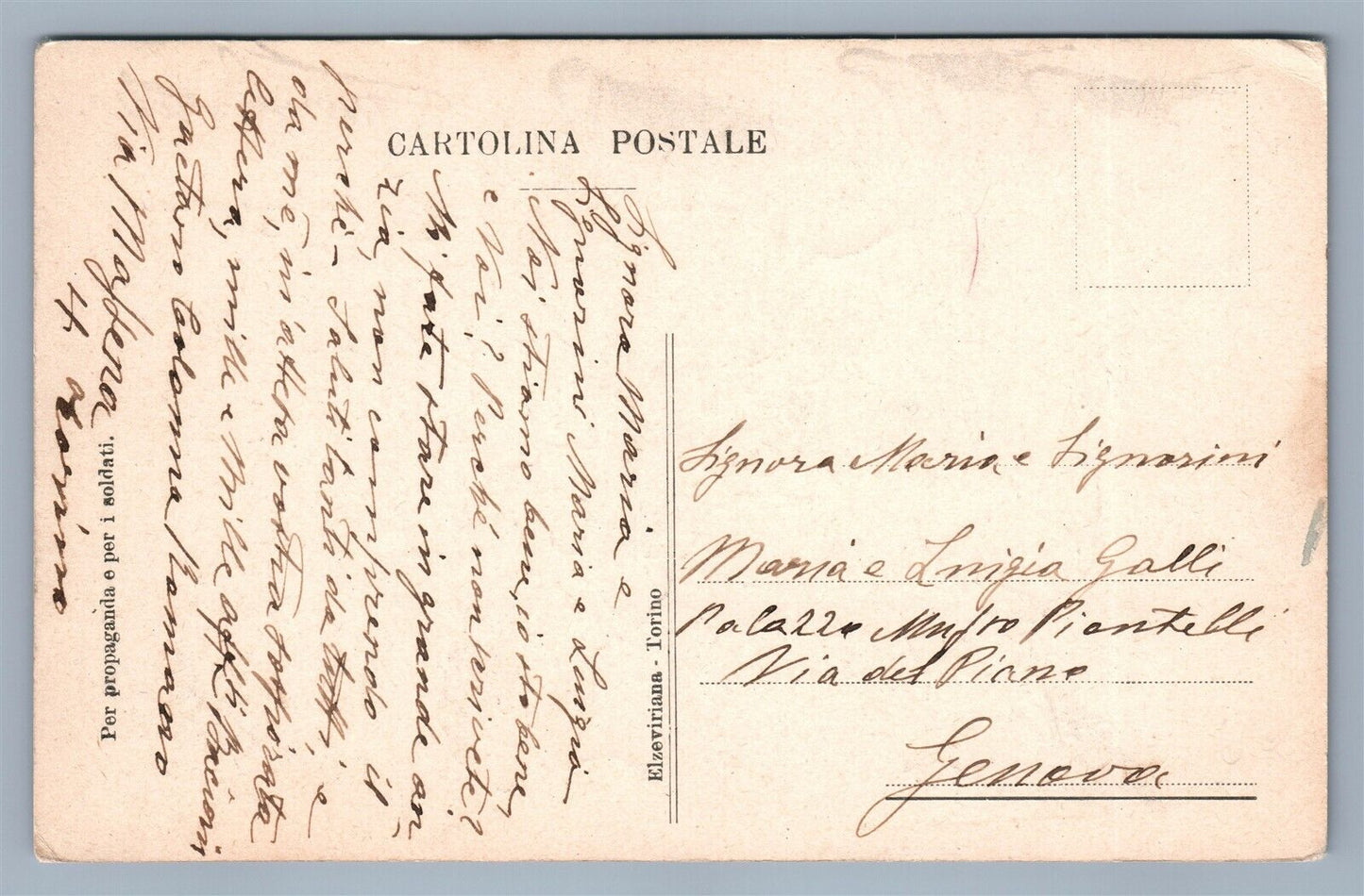 ARTIST SIGNED ITALIAN ANTIQUE POSTCARD