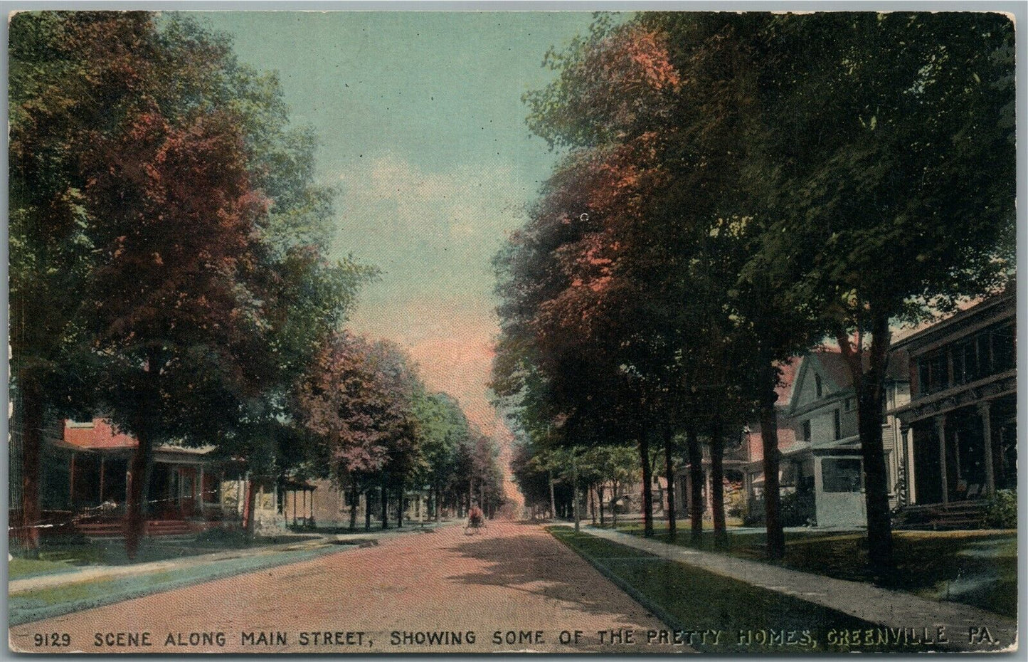 GREENVILLE PA MAIN STREET ANTIQUE POSTCARD