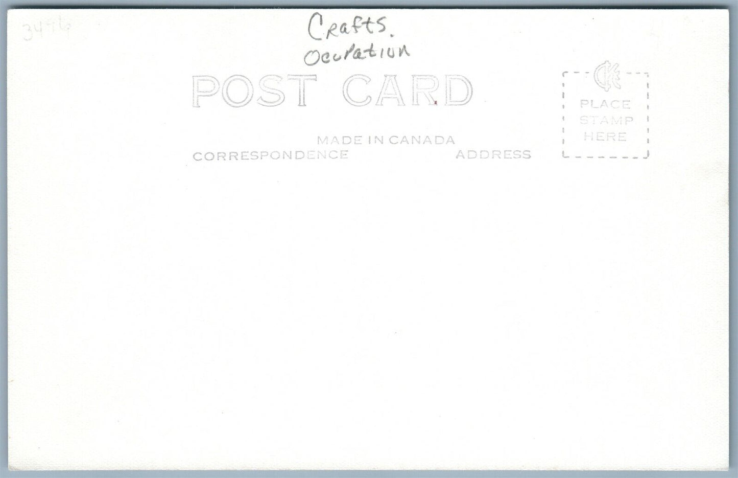 INDIAN BASKET MAKING AT CURVE LINE CANADA VINTAGE  REAL PHOTO POSTCARD RPPC