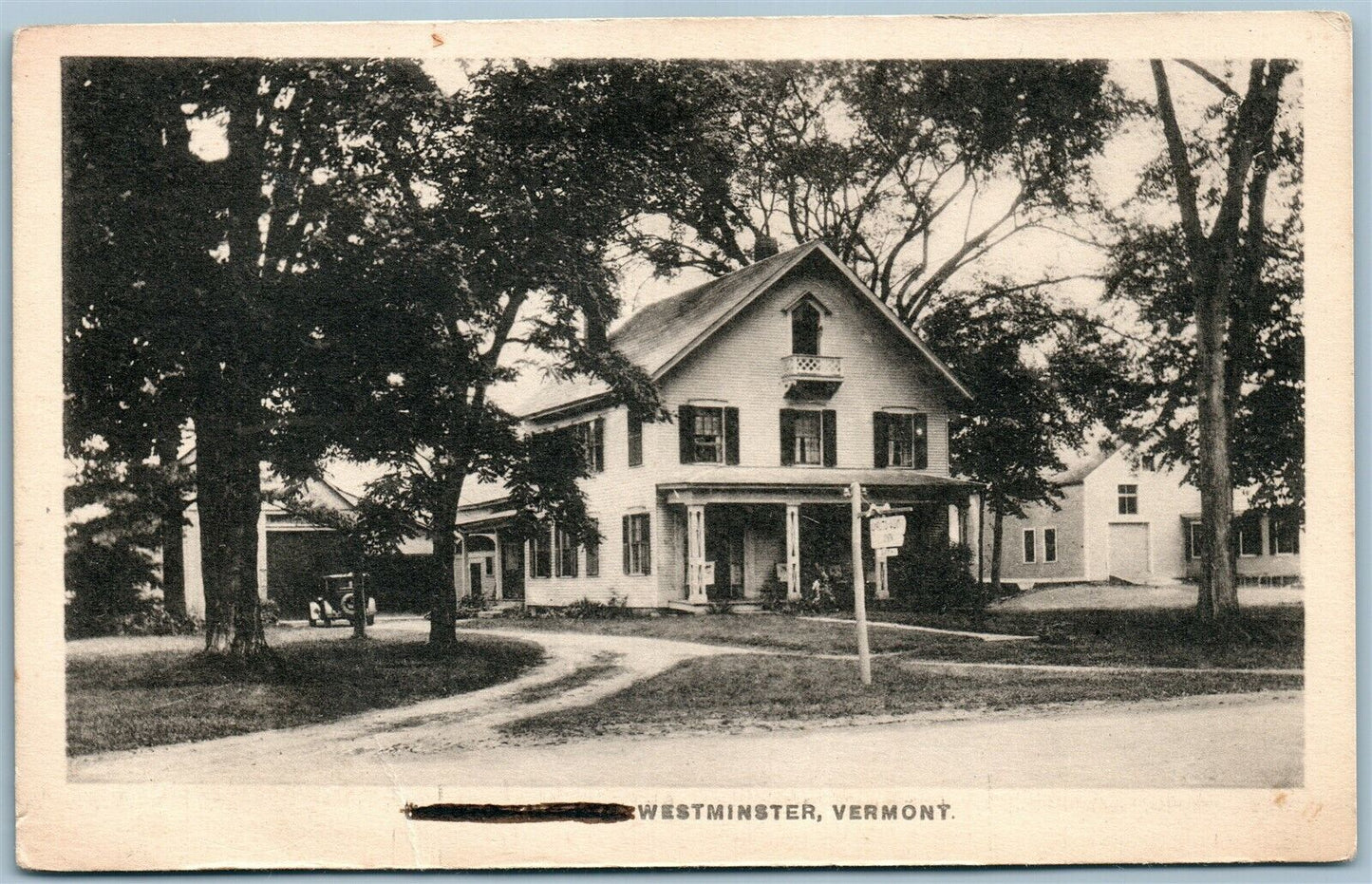 WESTMINSTER VT STREET SCENE ANTIQUE POSTCARD