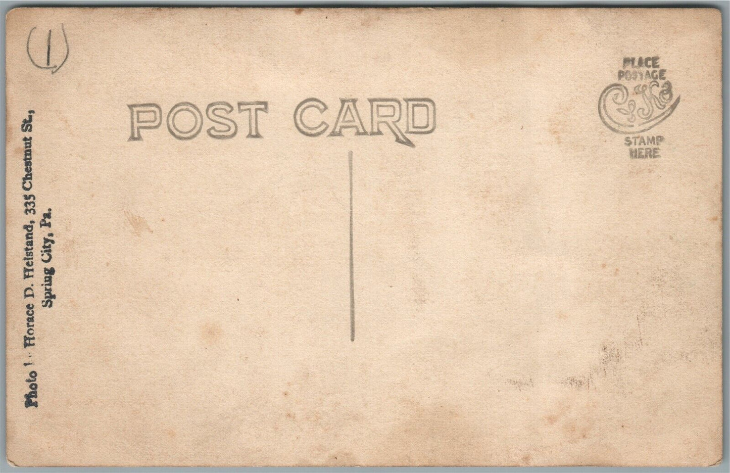SPRING CITY PA STREET SCENE ANTIQUE REAL PHOTO POSTCARD RPPC