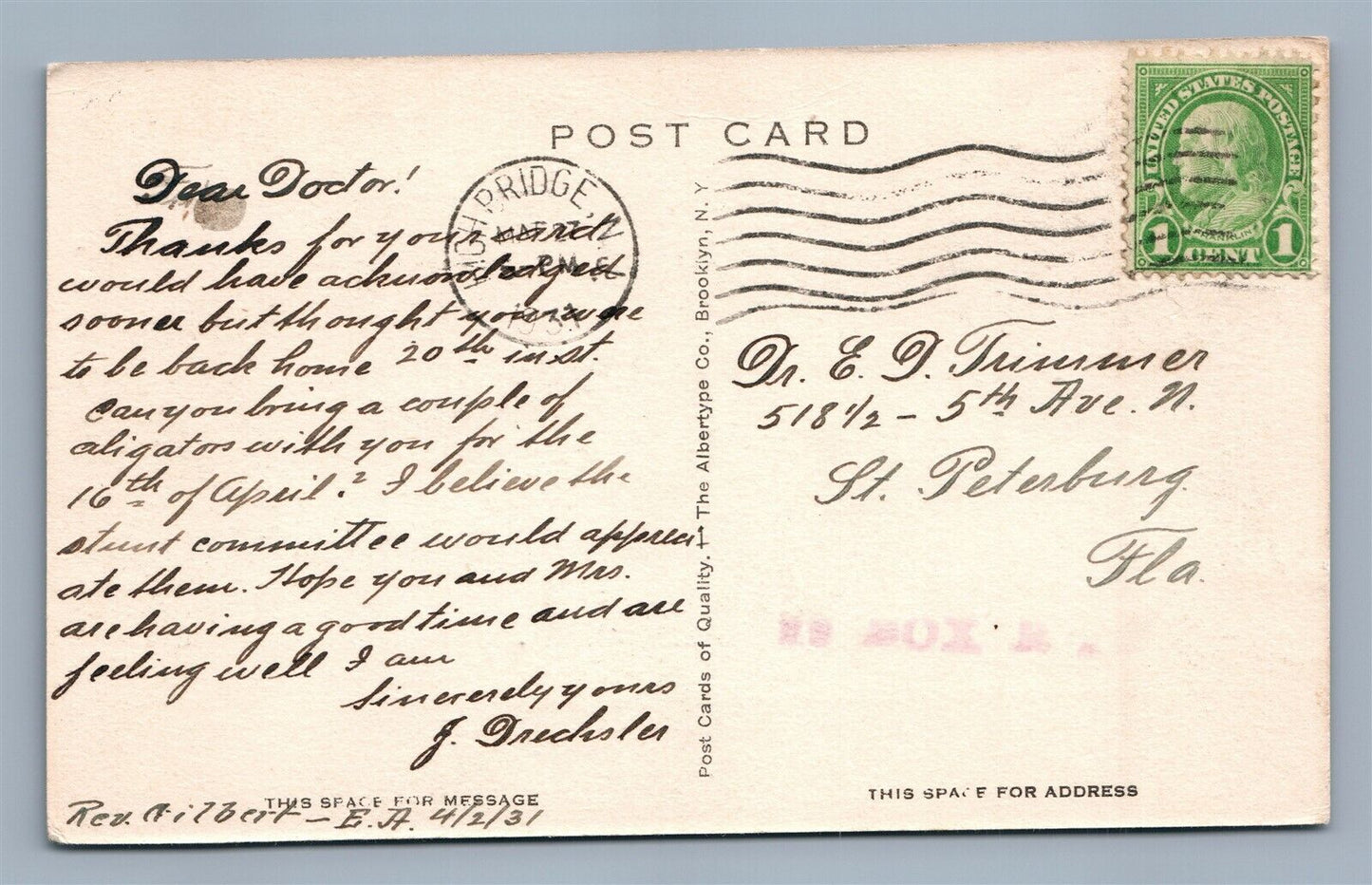 HIGH BRIDGE NJ RIVER SCENE ANTIQUE POSTCARD