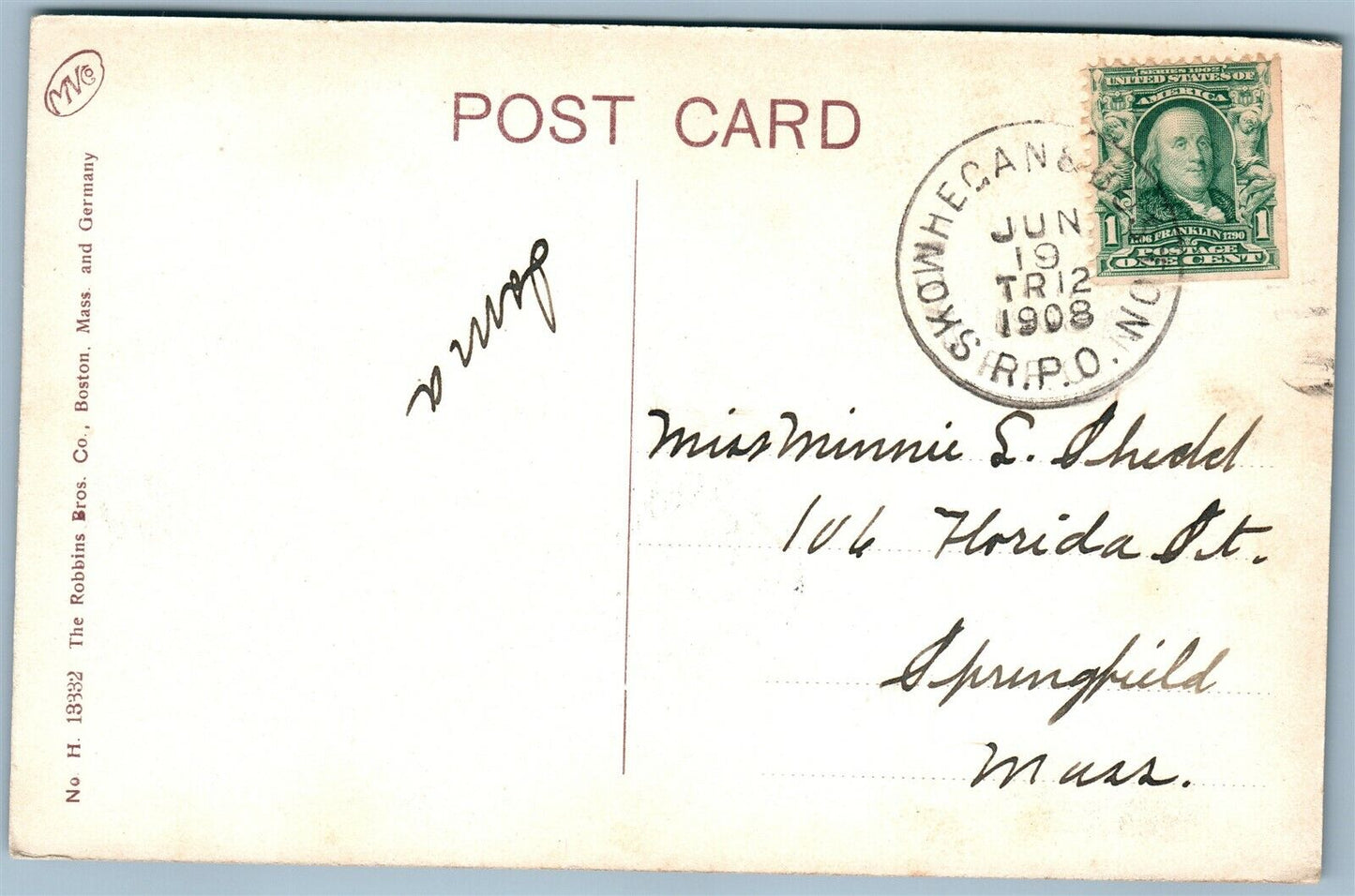 WATERVILLE ME THE EAGLE'S HOME ANTIQUE POSTCARD