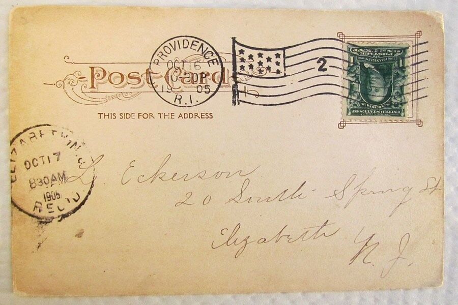1905 UNDIVIDED ANTIQUE POSTCARD STATE NORMAL SCHOOL PROVIDENCE R.I.