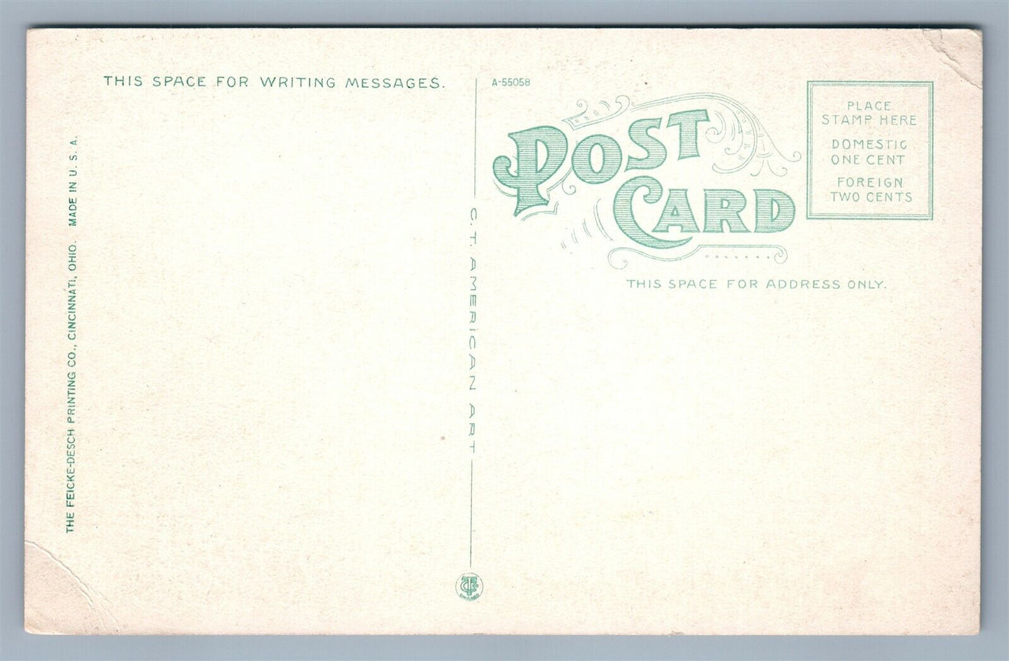 CINCINNATI OH ROCKWOOD POTTERY ANTIQUE POSTCARD