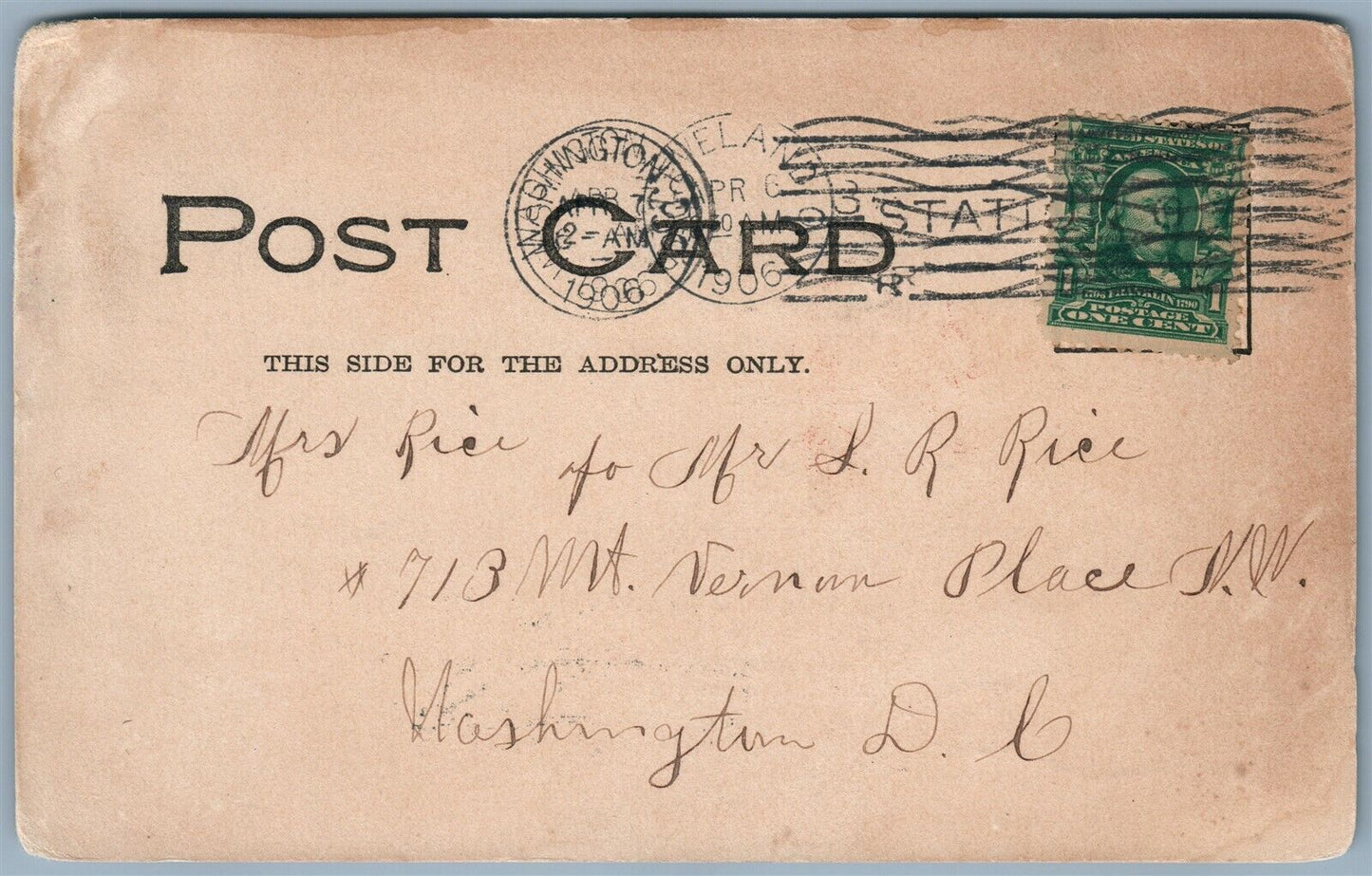 WALKING ON RAILROAD TRACKS ANTIQUE 1906 UNDIVIDED COMIC POSTCARD railway