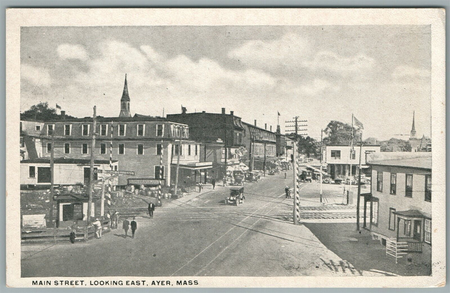 AYER MA MAIN STREET ANTIQUE POSTCARD
