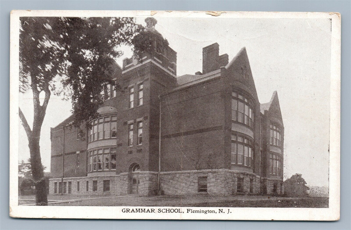 FLEMINGTON NJ GRAMMAR SCHOOL ANTIQUE POSTCARD