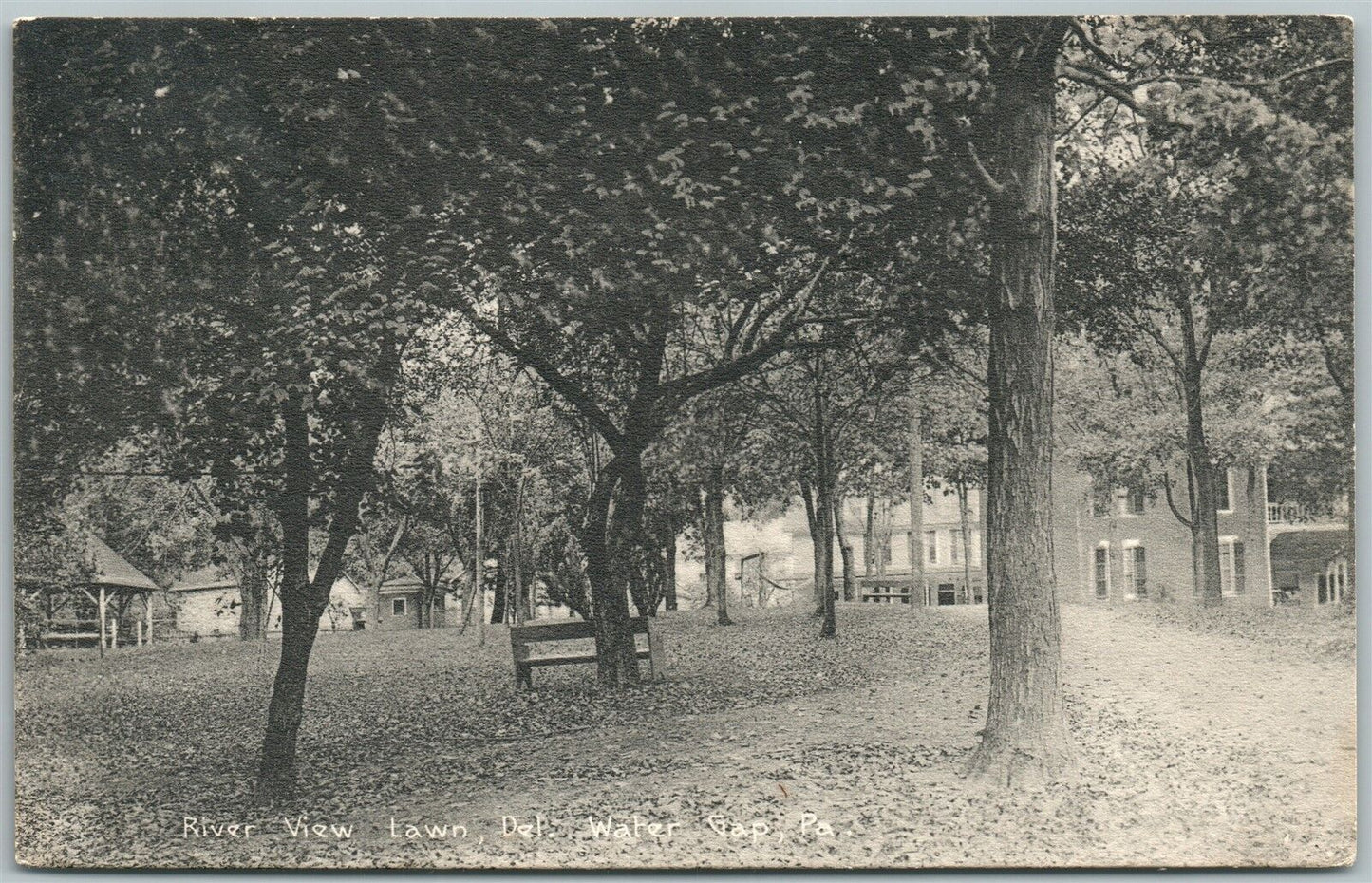 DELAWARE WATER GAP PA RIVER VIEW FROM LAWN 1914 ANTIQUE POSTCARD