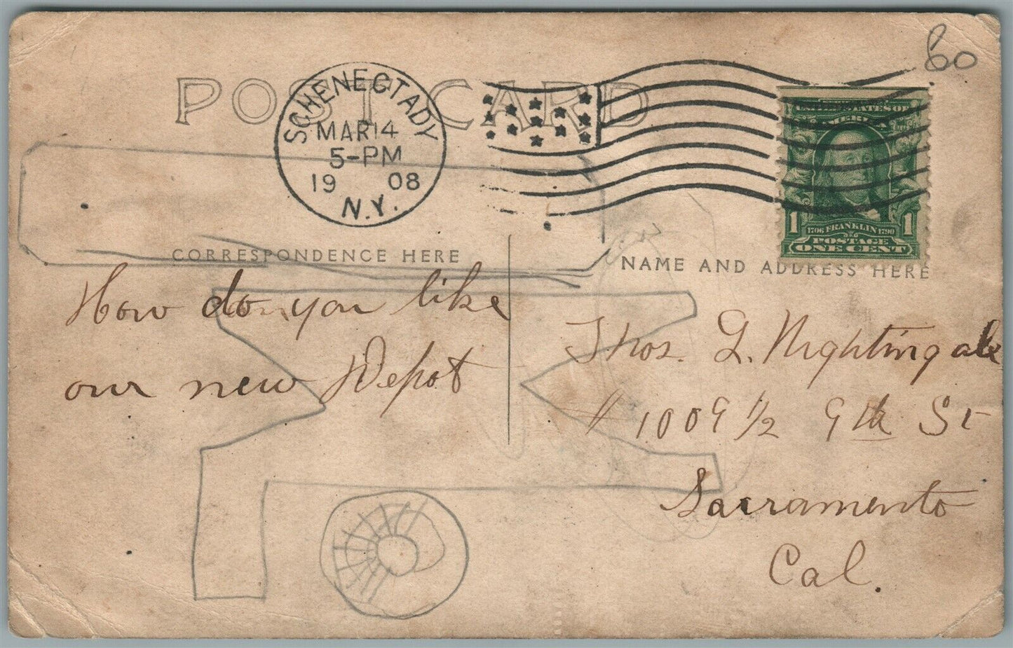 SCHENECTADY NY RAILROAD STATION RAILWAY DEPOT ANTIQUE REAL PHOTO POSTCARD RPPC