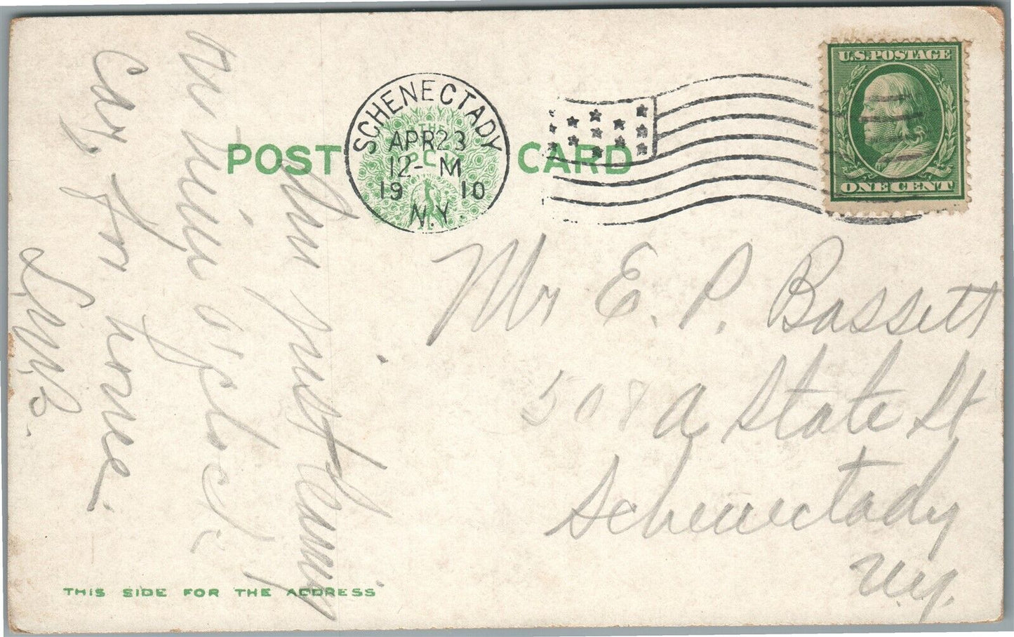 BALLSTON SPA NY SARATOGA COMPANY FAIR GROUNDS HORSE RACING ANTIQUE POSTCARD