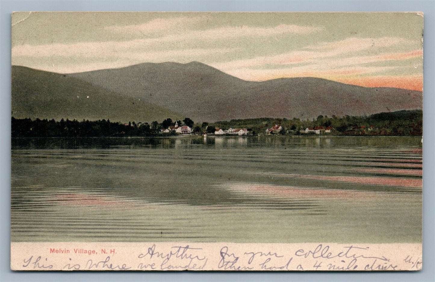MELVIN VILLAGE NH UNDIVIDED 1906 ANTIQUE POSTCARD