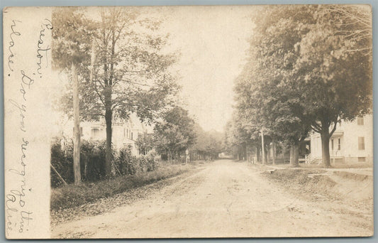 PRESTON PA STREET SCENE ANTIQUE REAL PHOTO POSTCARD RPPC