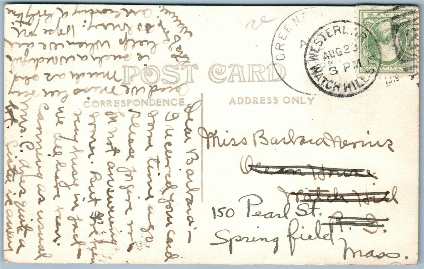 GREENFIELD NH MAIN STREET ANTIQUE REAL PHOTO POSTCARD RPPC