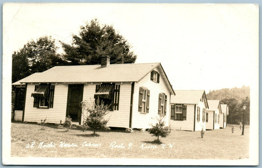 KEENE NH RUSTIC HAVEN CABINS VINTAGE REAL PHOTO POSTCARD RPPC