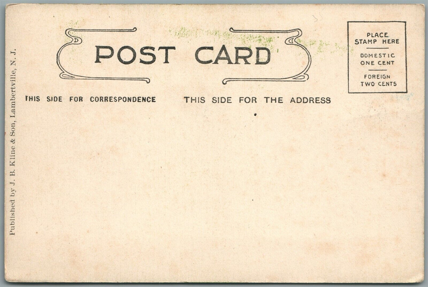 STOCKTON NJ BAPTIST CHURCH ANTIQUE POSTCARD