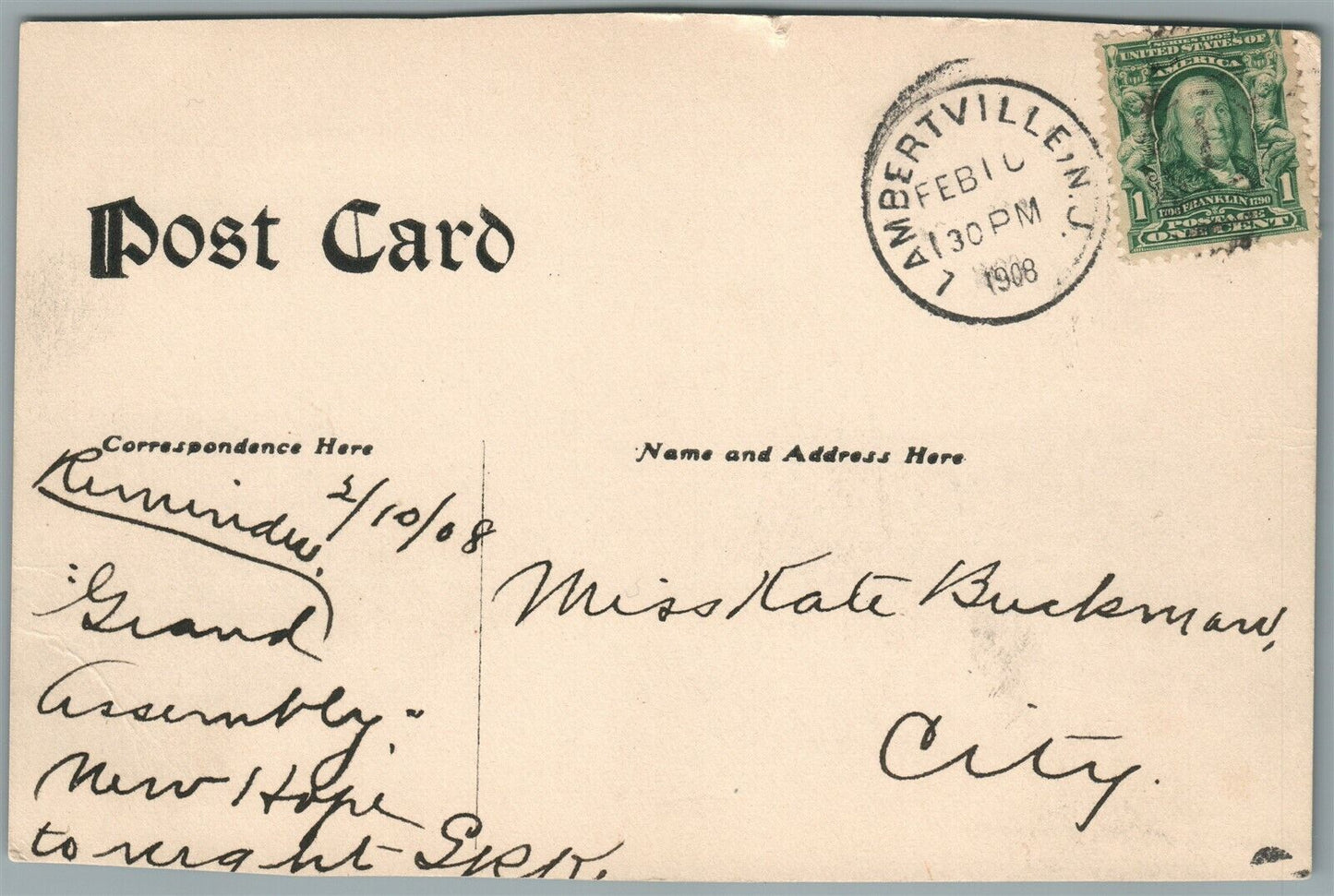 WASHINGTON CROSSING NJ WASHINGTON INN ANTIQUE POSTCARD