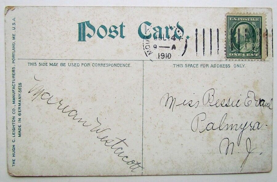 VINTAGE 1910 POSTCARD - MT.VERNON OHIO C.A. & C. DEPOT railroad station railway