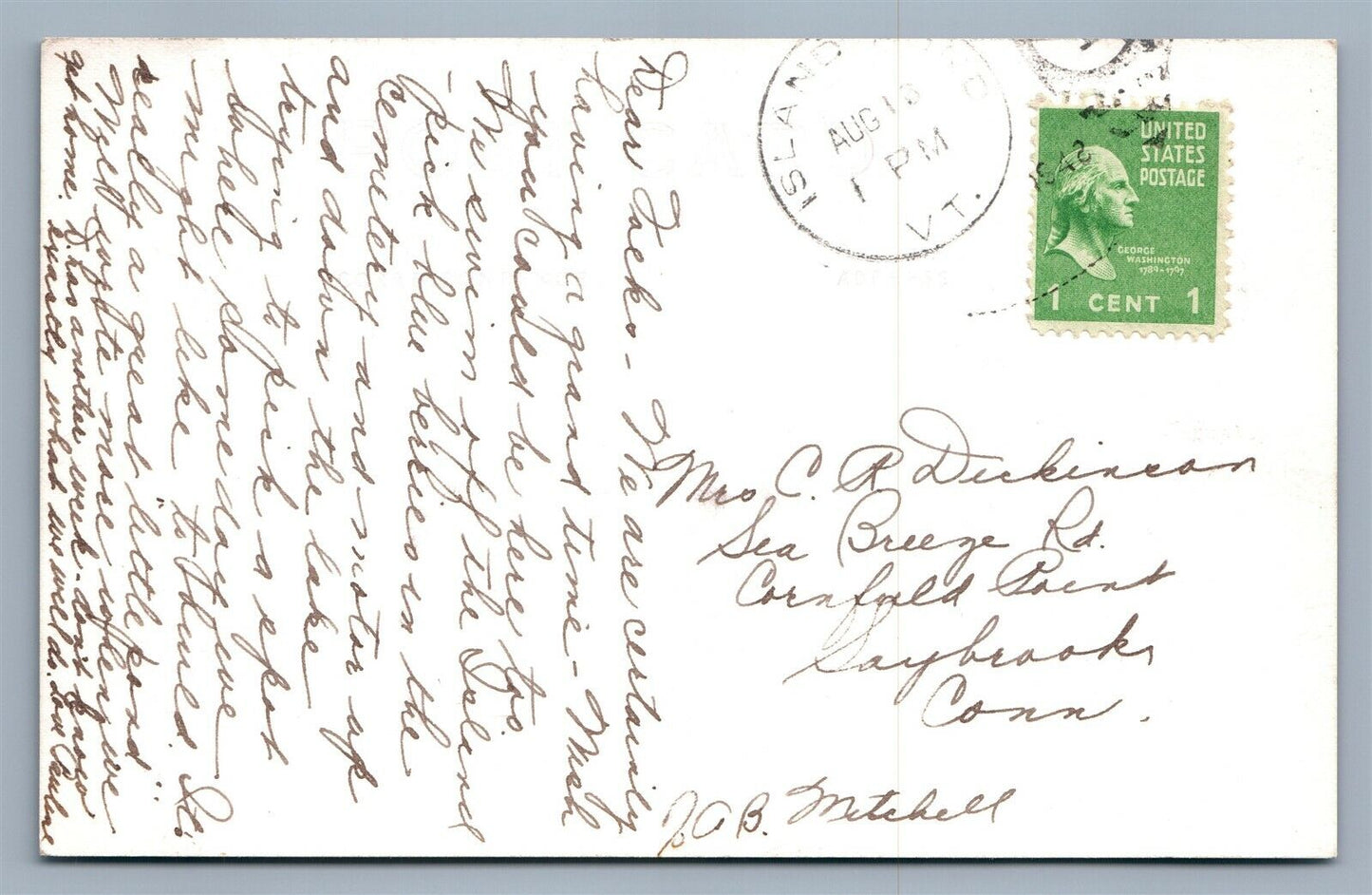 ISLAND POND VT BIRCH POINT ANTIQUE REAL PHOTO POSTCARD RPPC