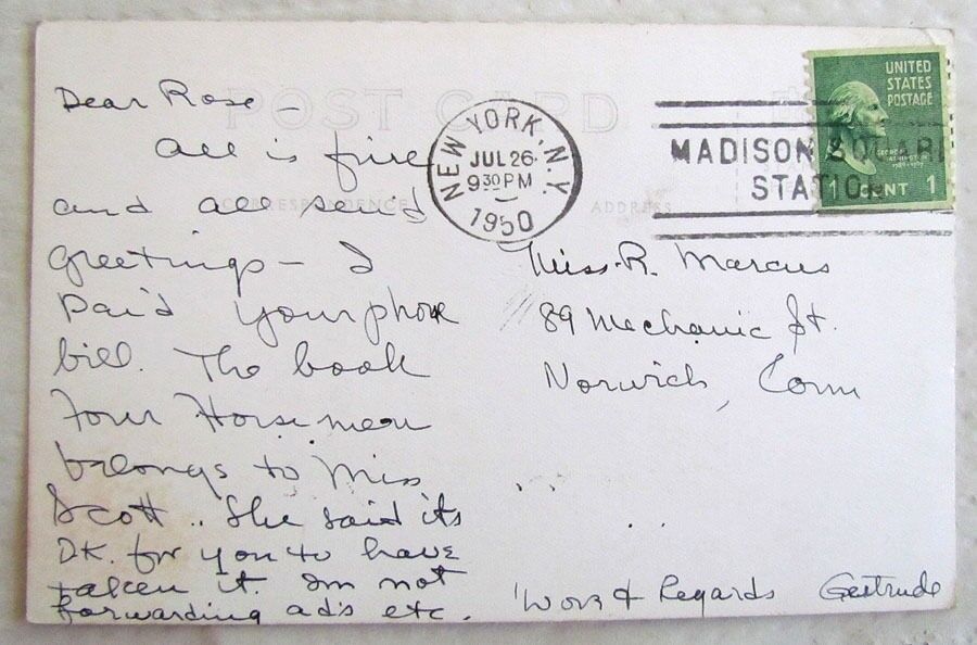 VINTAGE 1950 RPPC REAL PHOTO POSTCARD THE NOSE MOUNT MANSFIELD STOWE VT