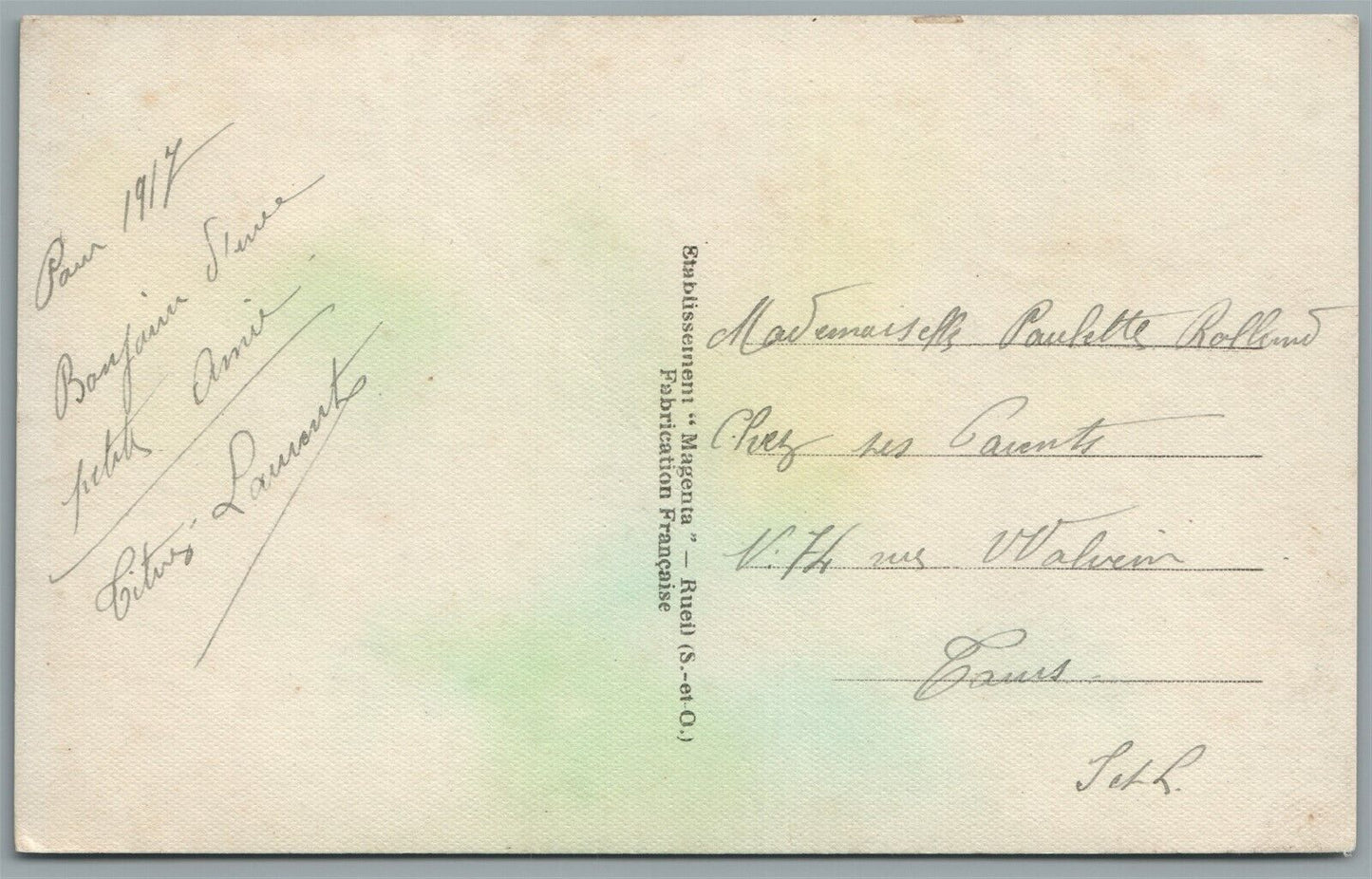 BABY w/ DOG NEW YEAR ANTIQUE REAL PHOTO POSTCARD RPPC