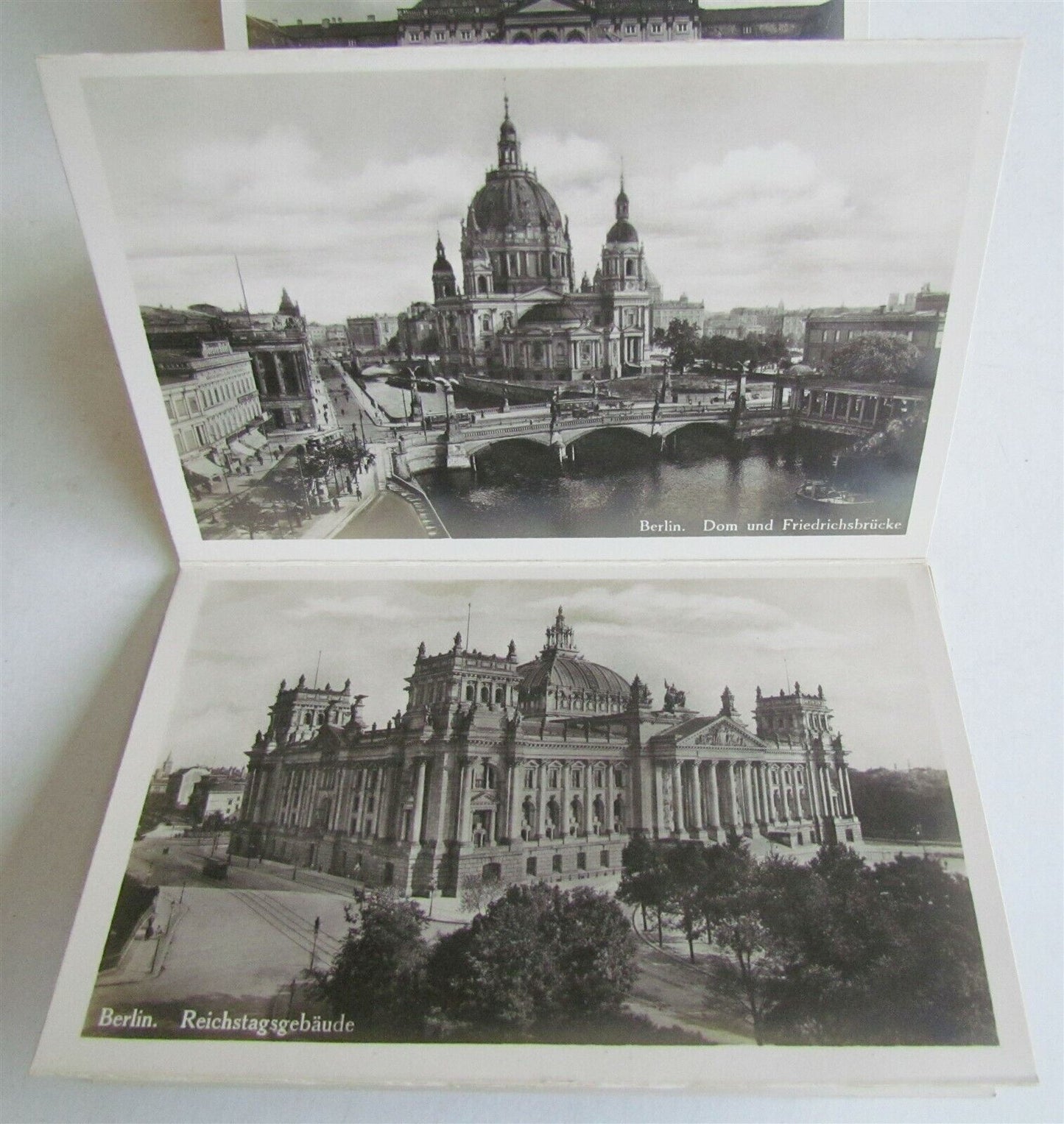 BERLIN GERMANY SET OF 10 ANTIQUE REAL PHOTO POSTCARDS RPPC w/ FOLDER