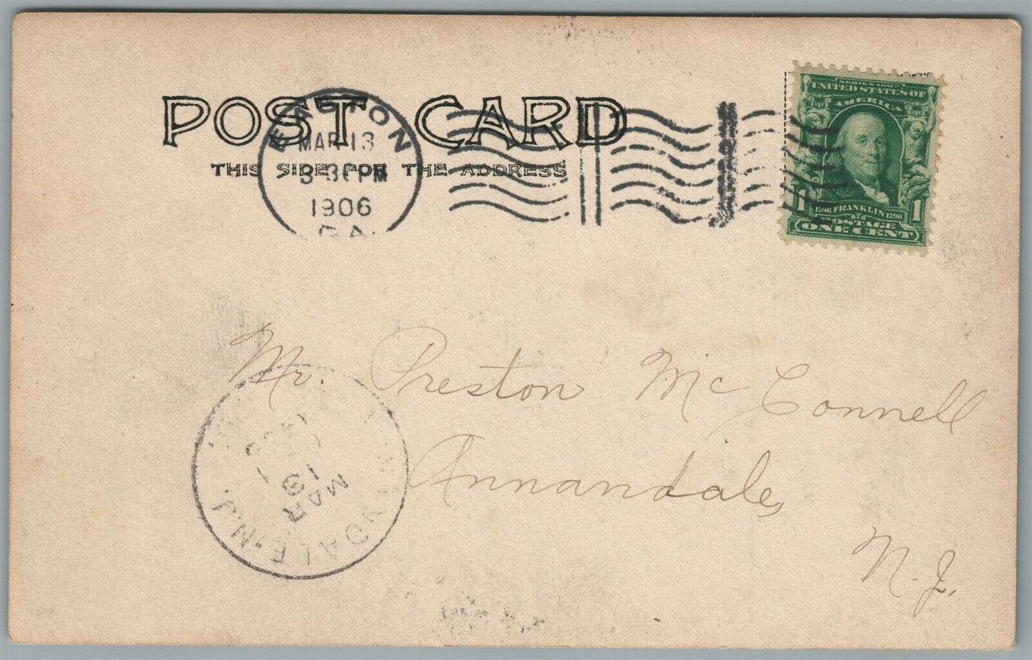 PRESTON PA STREET SCENE ANTIQUE REAL PHOTO POSTCARD RPPC