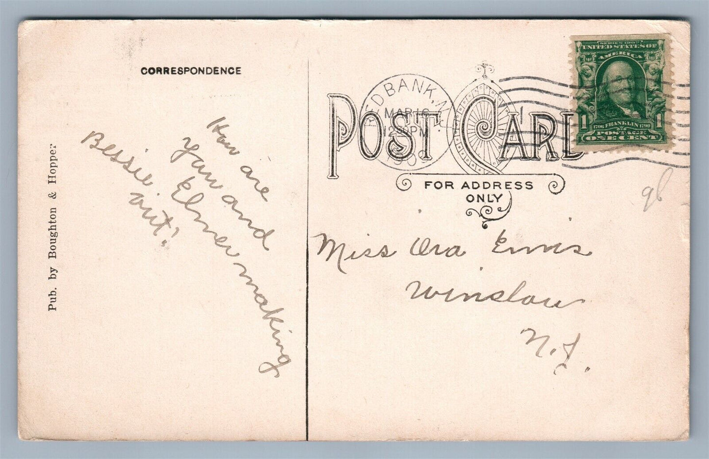 RED BANK NJ FIRST ME CHURCH ANTIQUE POSTCARD