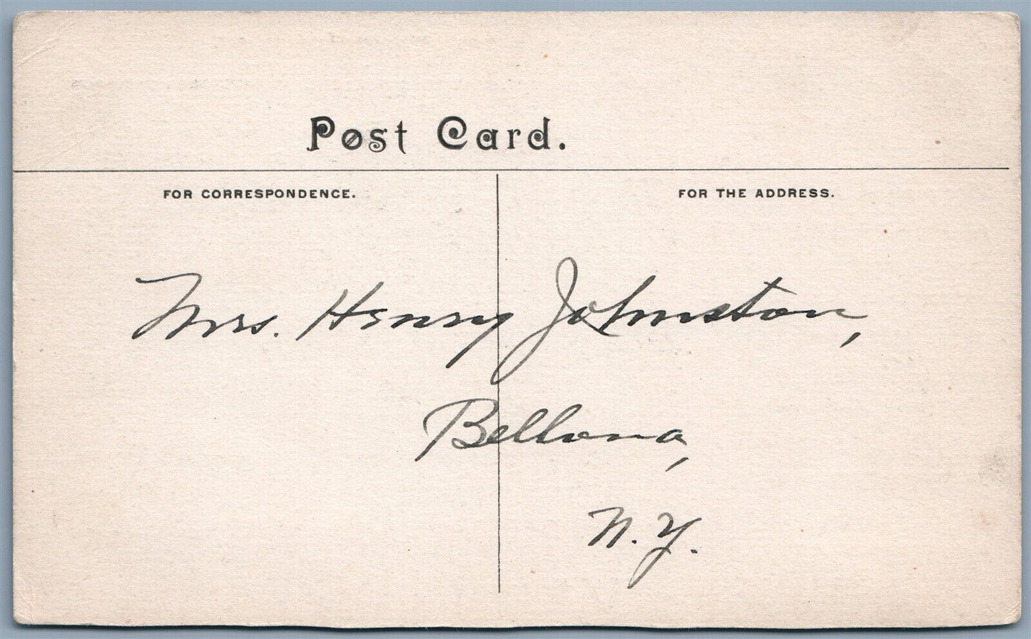 BELLONA NY PRESBYTERIAN CHURCH 1912 ANTIQUE POSTCARD