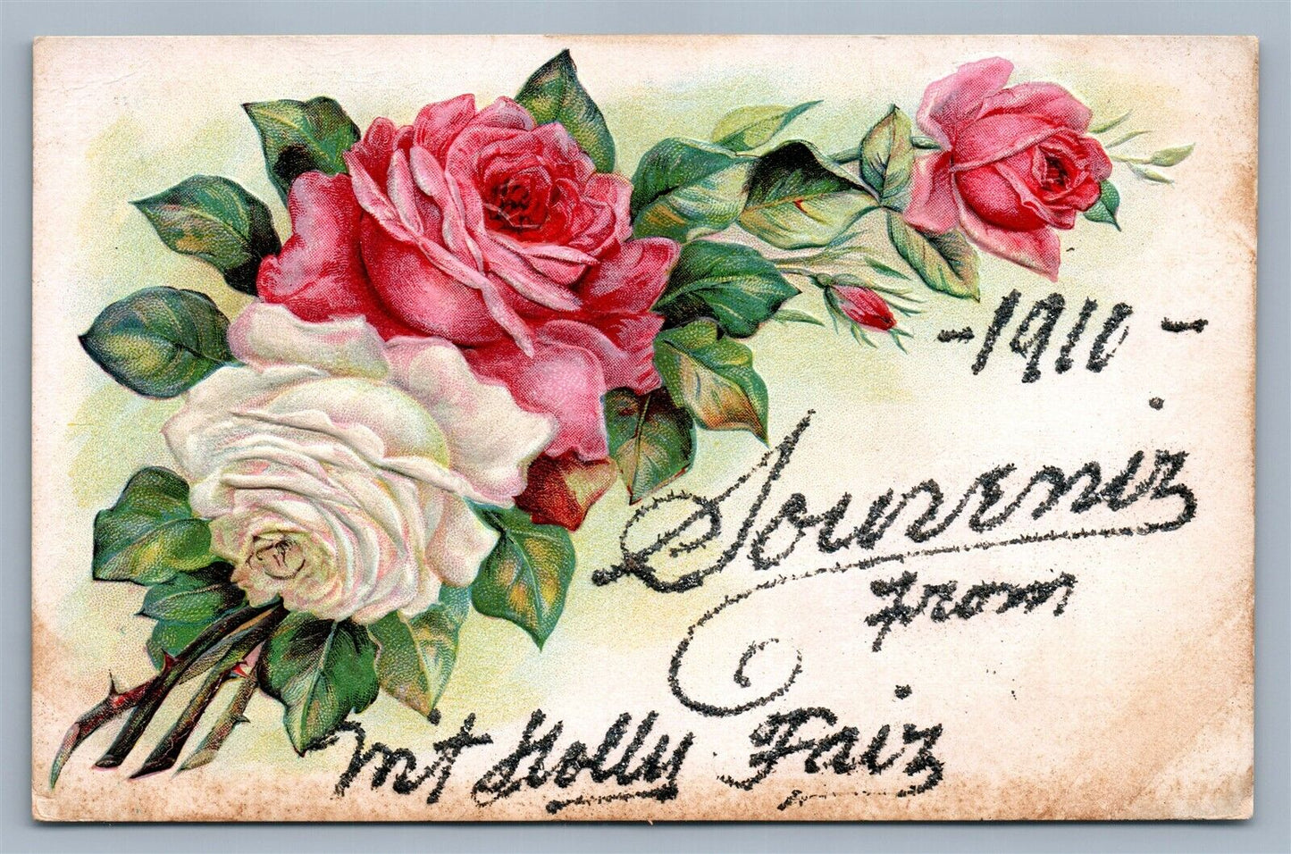 MT.HOLLY FAIR 1910 ANTIQUE POSTCARD