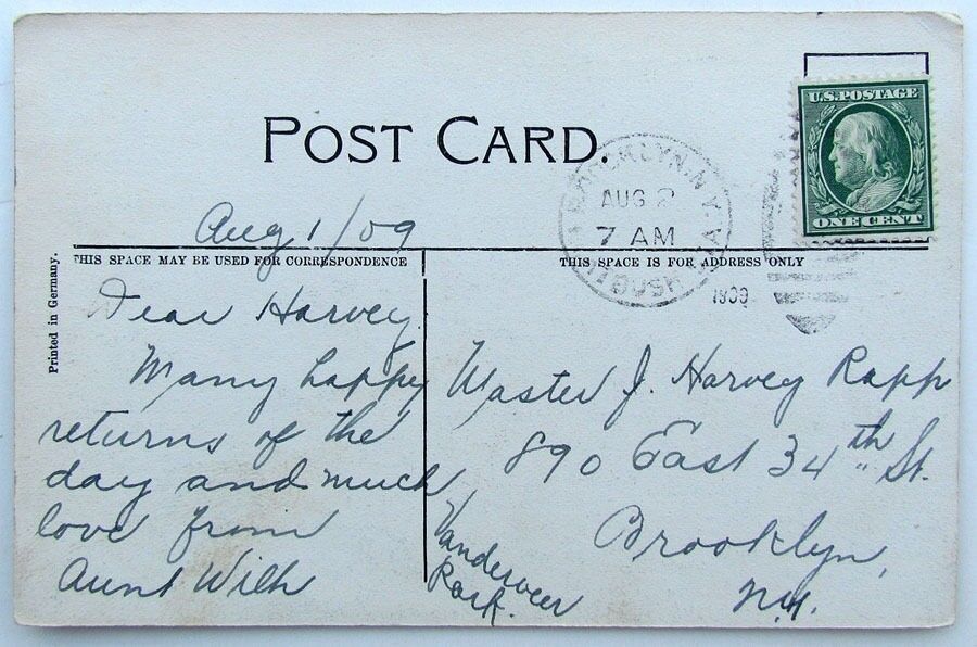 VINTAGE 1909 POSTCARD SANATORIUM GROUNDS LOOKING SOUTH LIBERTY NY