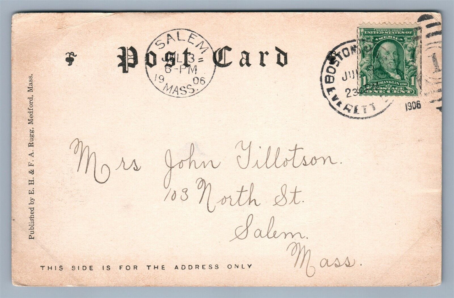 EVERETT MA HORACE MANN SCHOOL ANTIQUE POSTCARD