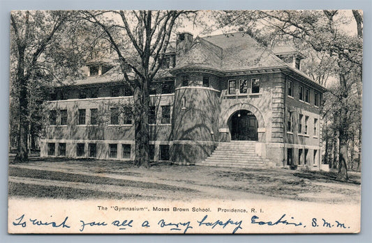 PROVIDENCE RI MOSES BROWN SCHOOL GYMNASIUM ANTIQUE POSTCARD