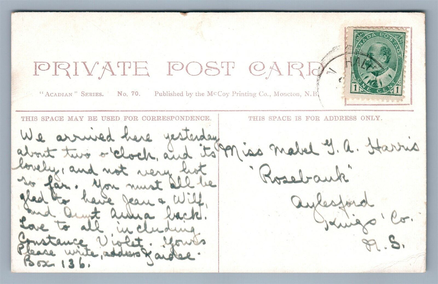 MONCTON NB CANADA MAIN STREET ANTIQUE POSTCARD