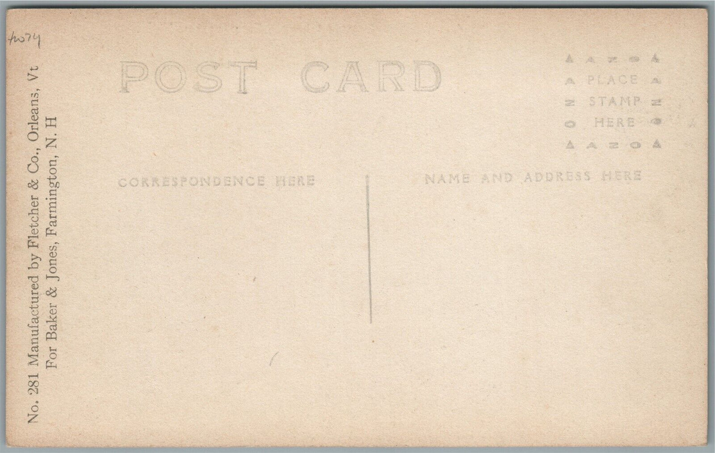 FARMINGTON NH BAPTIST CHURCH ANTIQUE REAL PHOTO POSTCARD RPPC