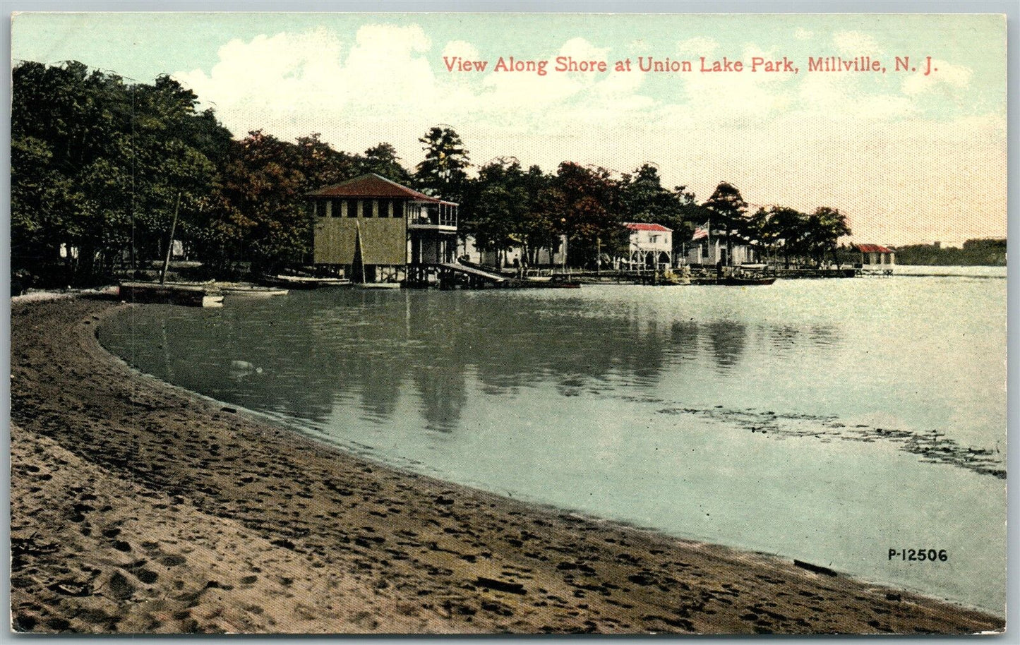 MILLVILLE NJ UNION LAKE PARK ANTIQUE POSTCARD