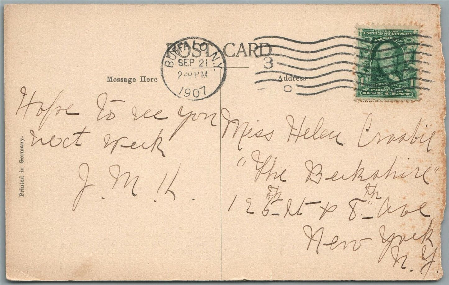 BUFFALO NY YOUNG WOMEN'S CHRISTIAN ASSOCIATION ANTIQUE POSTCARD