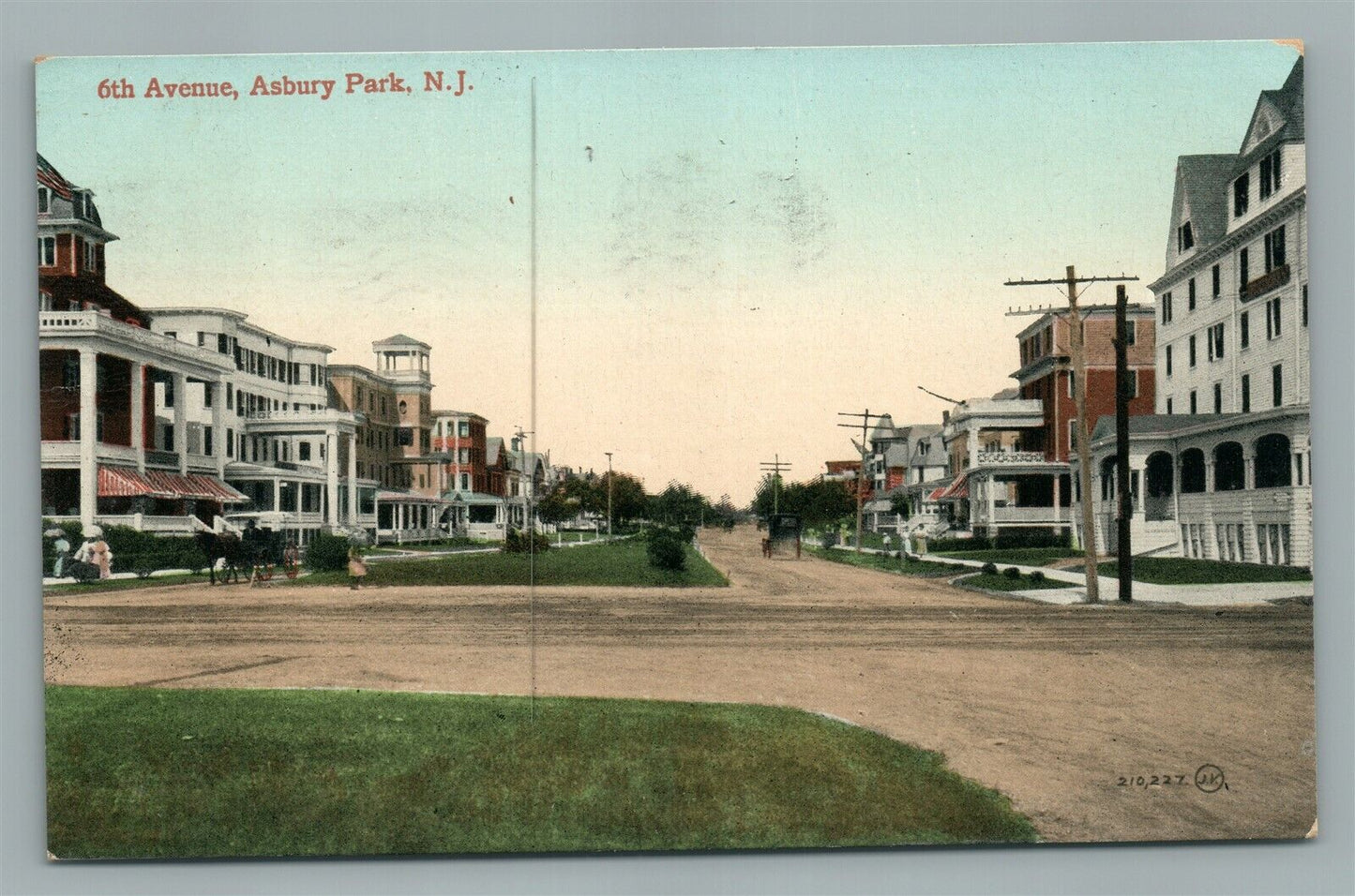ASBURY PARK NJ 6th AVENUE ANTIQUE POSTCARD