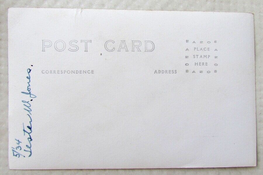 1934 VINTAGE RPPC REAL PHOTO POSTCARD - JUNEAU CITY ALASKA