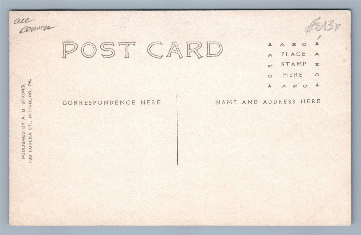 WOODLAWN PA ANTIQUE REAL PHOTO POSTCARD RPPC