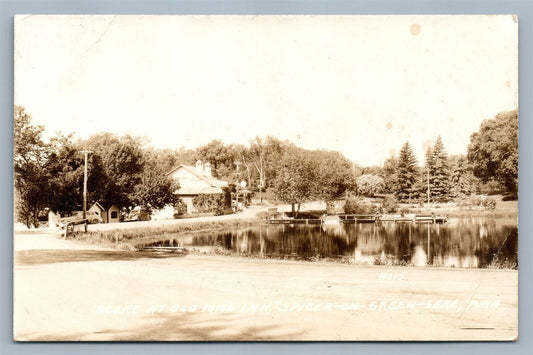 OLD MILL INN GREEN LAKE MN 1945 VINTAGE REAL PHOTO POSTCARD RPPC