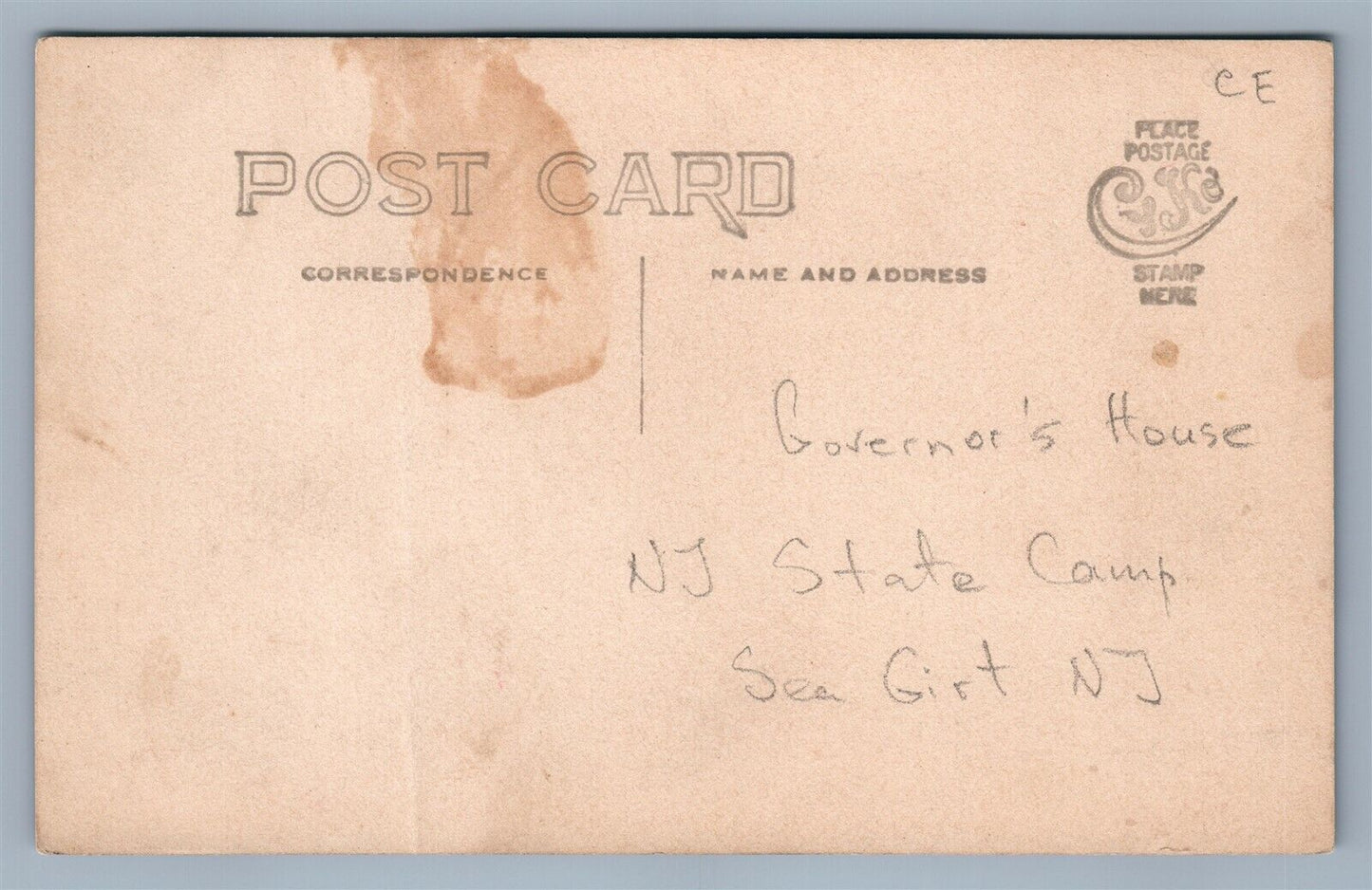 SEA GIRT NJ ANTIQUE REAL PHOTO POSTCARD RPPC COLLAGE AIRPLANE MONTAGE AVIATION