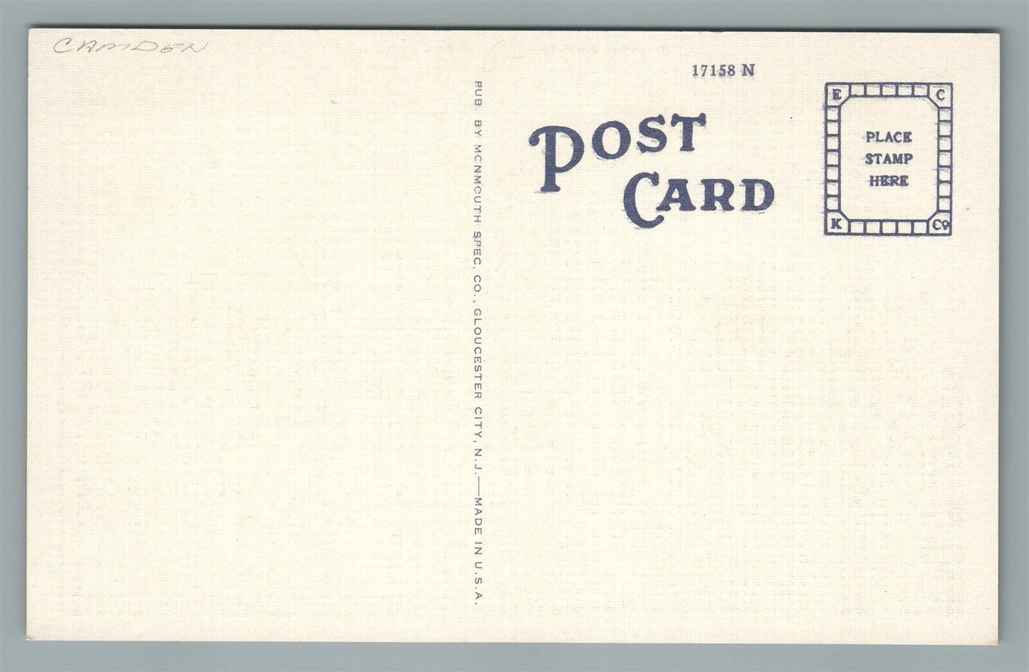 GLOUCESTER CITY NJ POST OFFICE VINTAGE POSTCARD