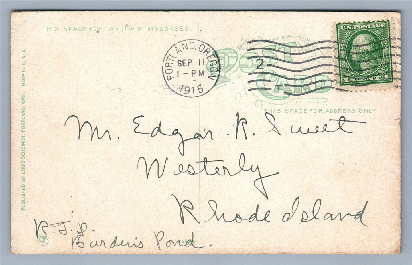 ROGUE RIVER OR SALMON FISHING ANTIQUE POSTCARD