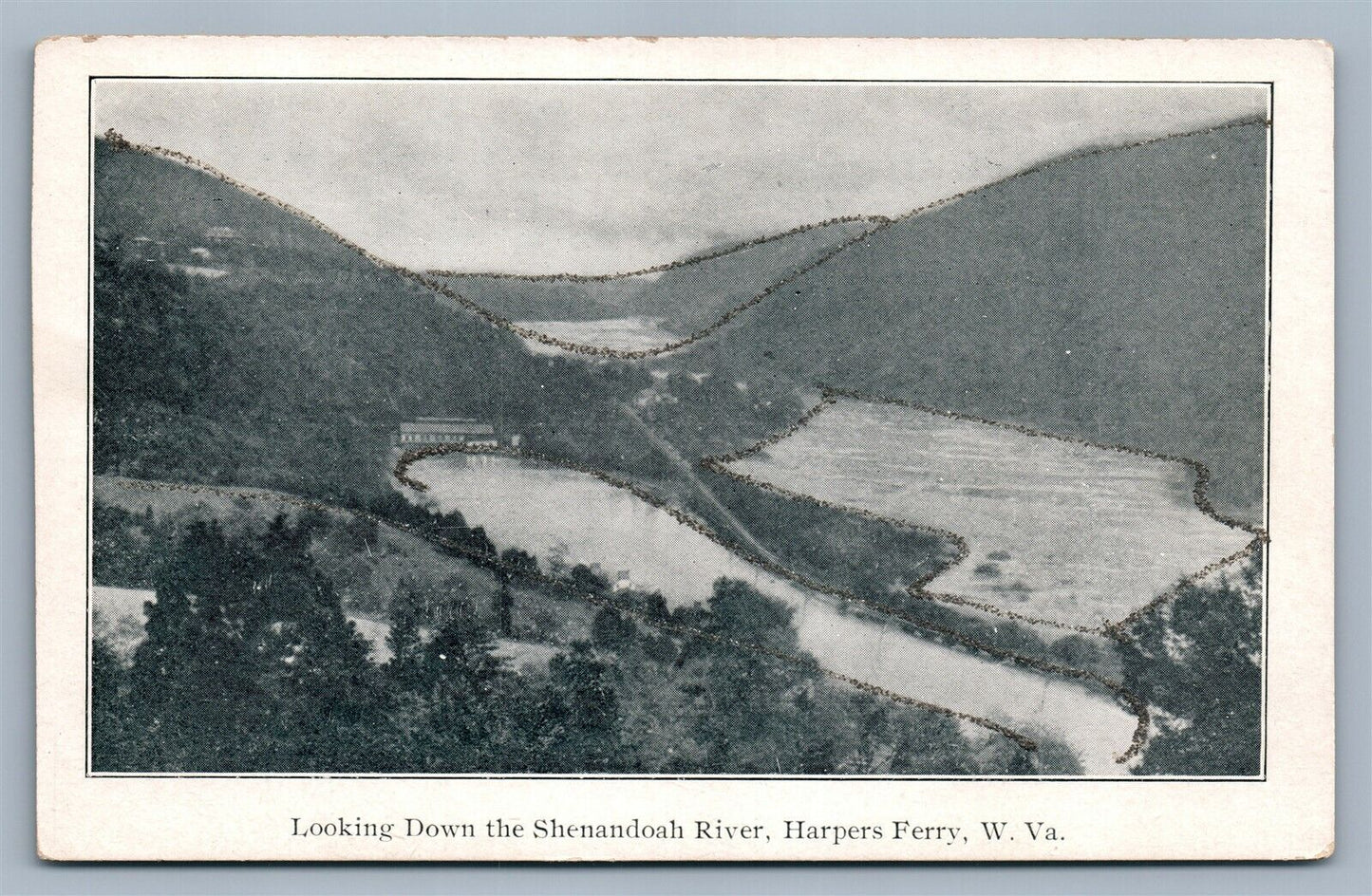 HARPER'S FERRY W.Va SHENANDOAH RIVER ANTIQUE POSTCARD