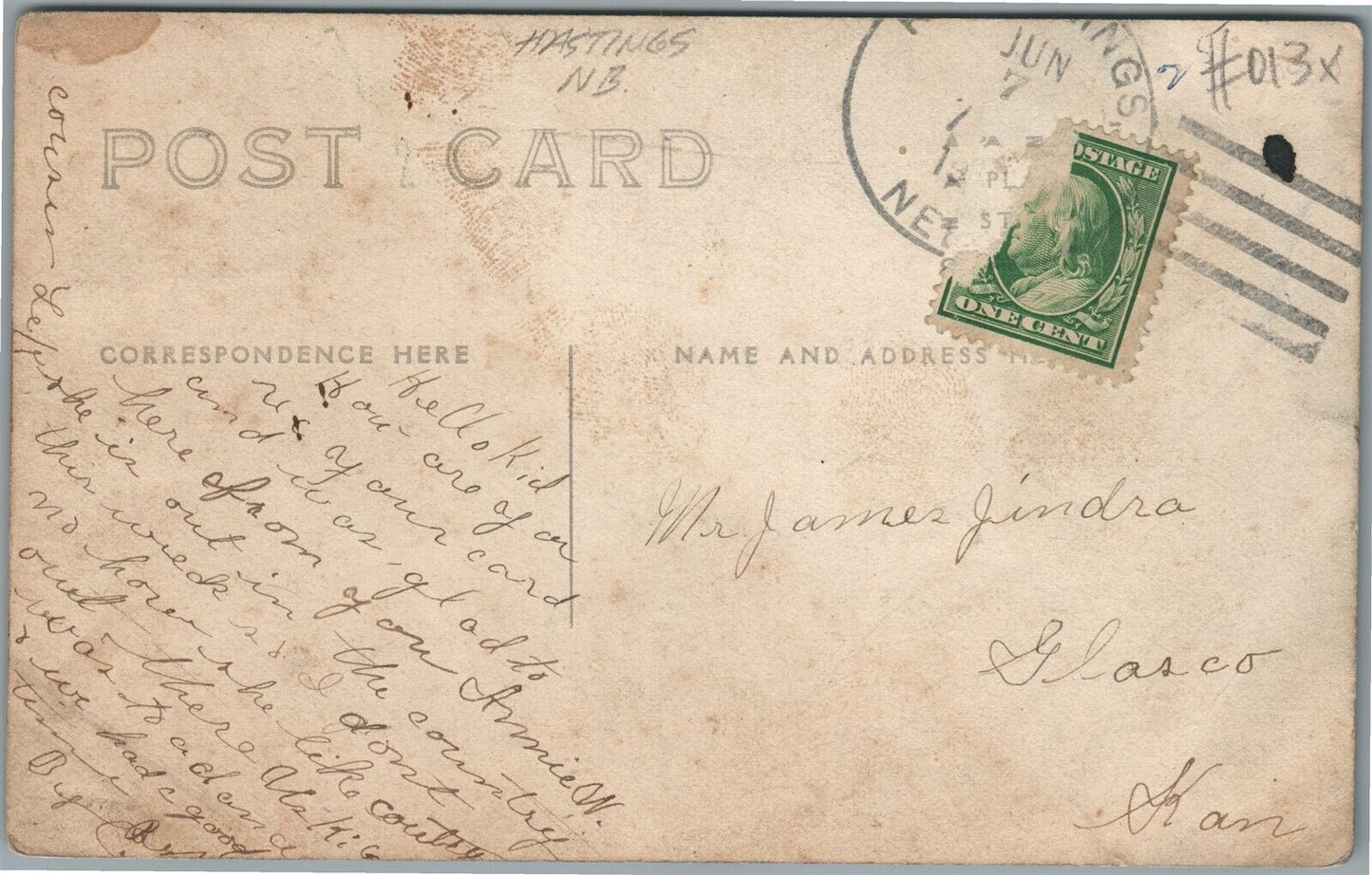 HASTINGS NE GROCERY STORE ANTIQUE REAL PHOTO POSTCARD RPPC