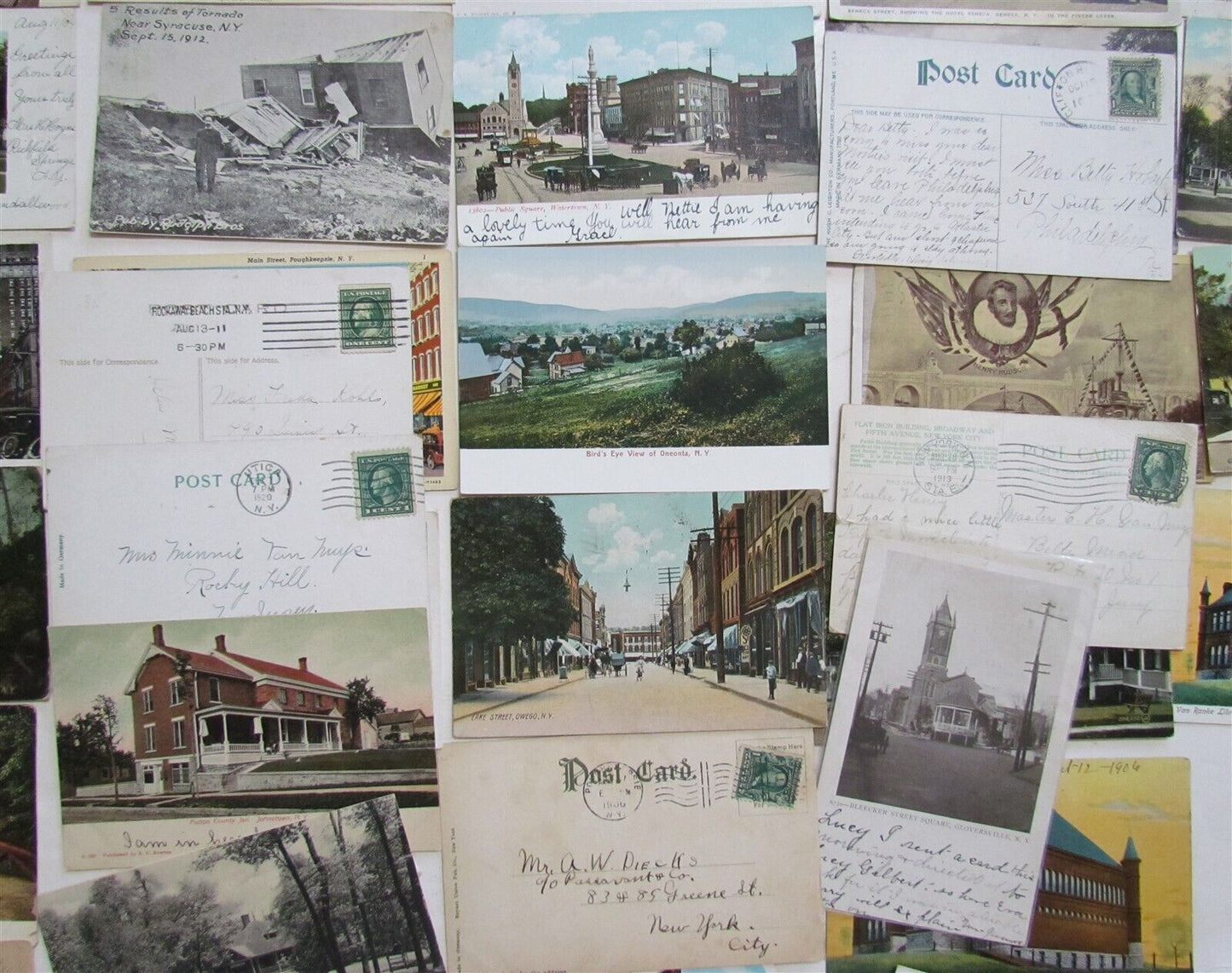 NEW YORK STATE lot of 47 NY ANTIQUE POSTCARDS